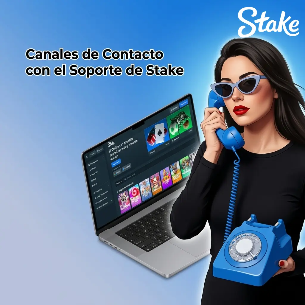 Canales de contacto con soporte de Stake: chat en vivo, correo, centro de ayuda y redes sociales