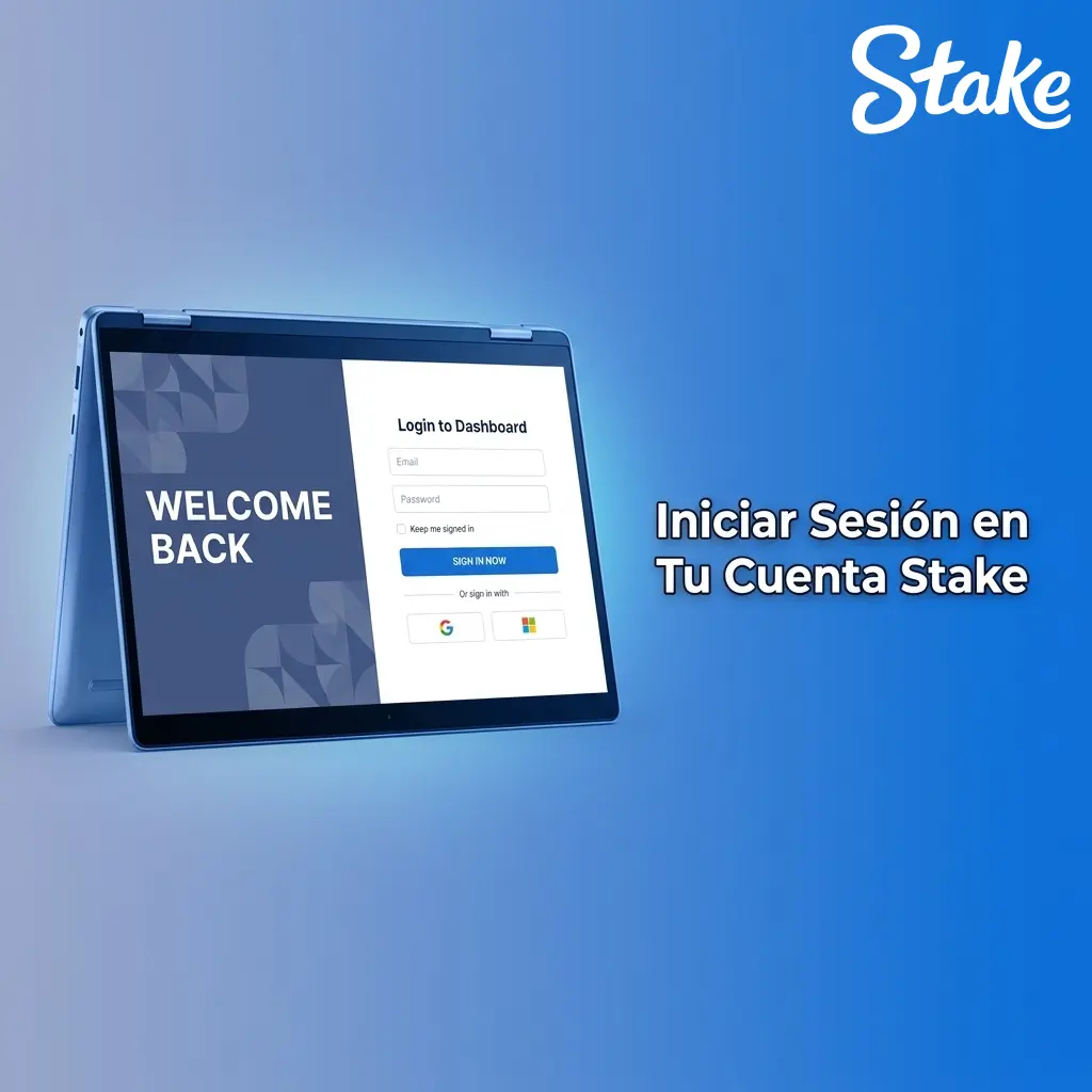 Pantalla de inicio de sesión en Stake con campos de correo electrónico y contraseña para acceder a tu cuenta