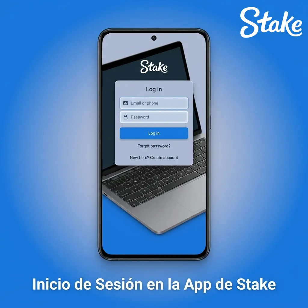 Inicio de sesión en la app de Stake Argentina con encriptación y autenticación de dos factores 2FA
