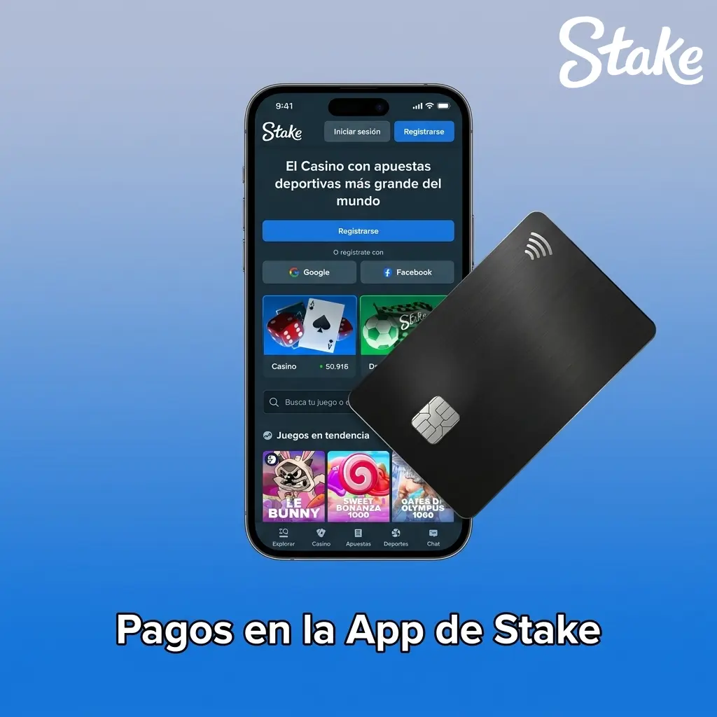 Pagos en la app de Stake Argentina con criptomonedas BTC, ETH, USDT y más con seguridad blockchain y 2FA