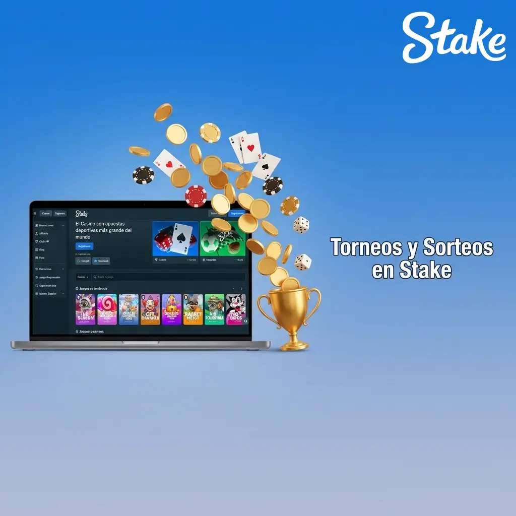 Torneos y sorteos en Stake con premios diarios y semanales que superan 1 millón de dólares para usuarios de Argentina.