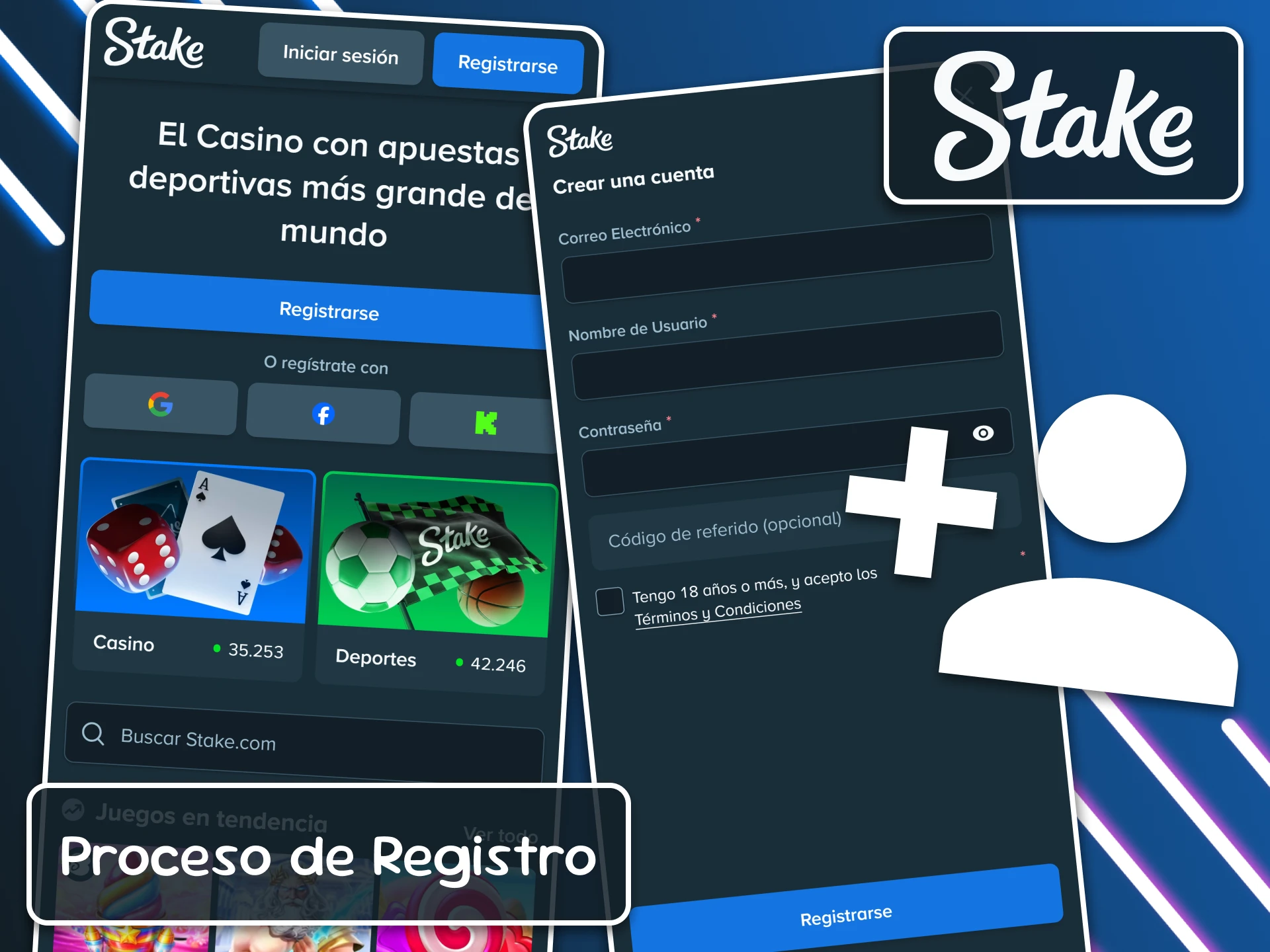 Completa el proceso de registro en la aplicación móvil de Stake de forma rápida y sencilla, estés donde estés en Argentina.