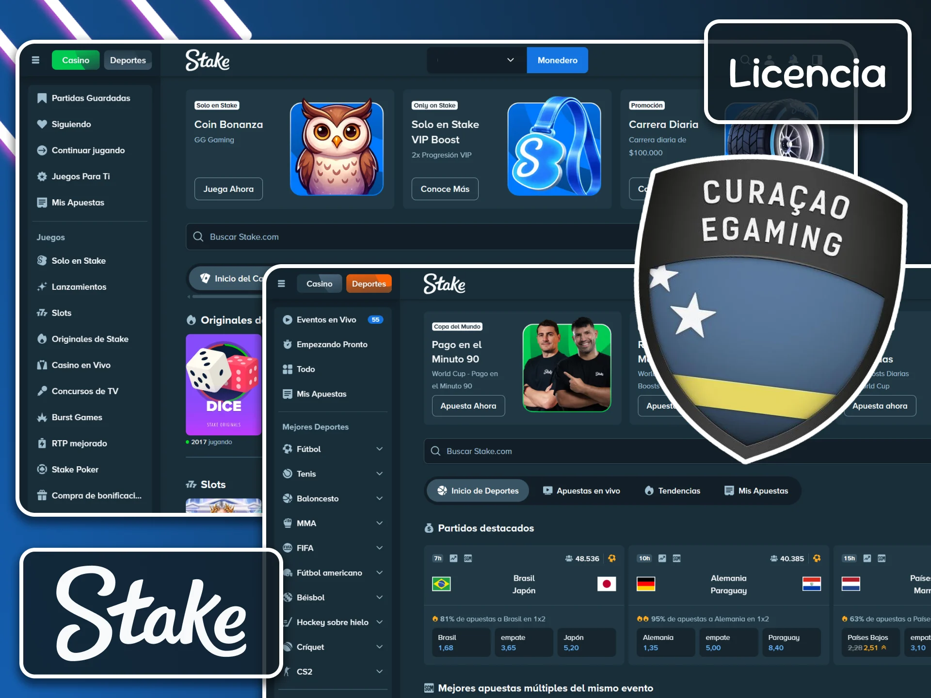 Comprueba las credenciales operativas internacionales de Stake consultando la información actualizada que figura en su licencia.
