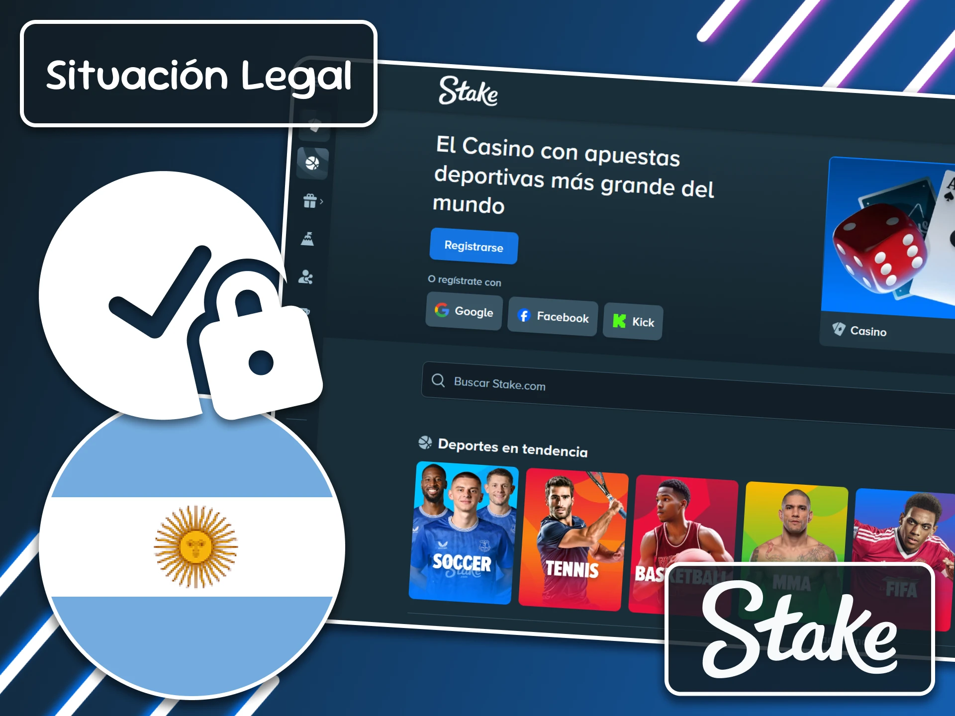 Infórmate sobre el marco normativo del país y la situación jurídica de Stake en Argentina para que puedas jugar con total tranquilidad.